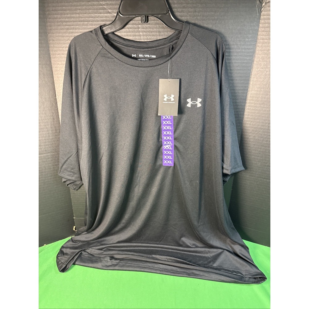 NWT Under Armour Men's Active Tech 2.0 Short Sleeve Tee Size XXL Black